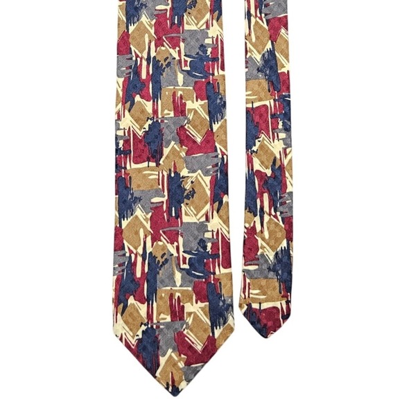 Robert Talbott Other - Ferrell Reed Silk Tie‎ Abstract Brushstroke Multicolor Handmade Italy Career